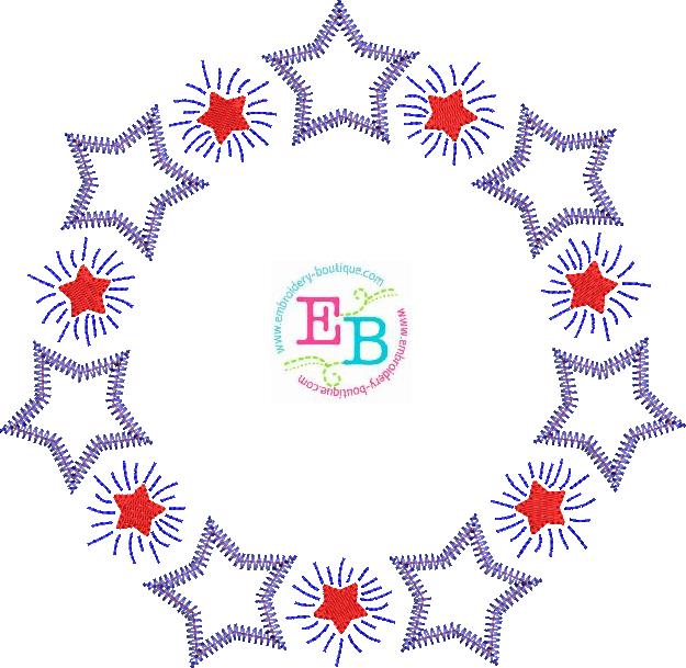 Star Frame Applique, Applique