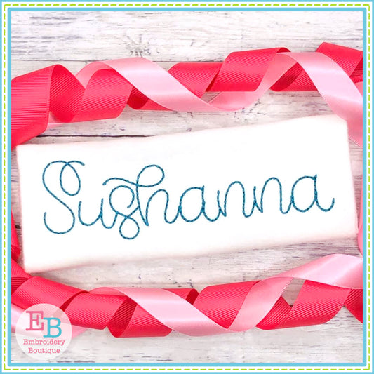 Sushanna Bean Stitch Embroidery Font, Embroidery Font