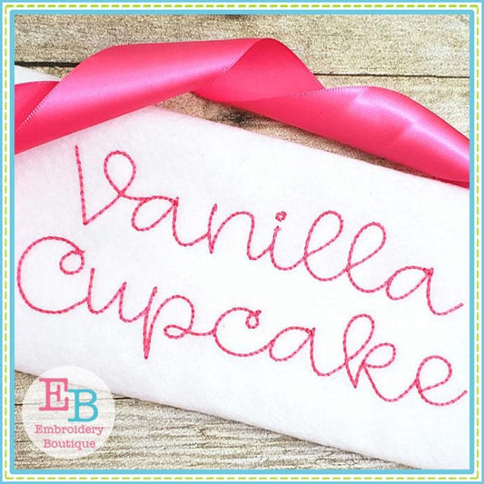 Vanilla Cupcake Embroidery Font, Embroidery Font