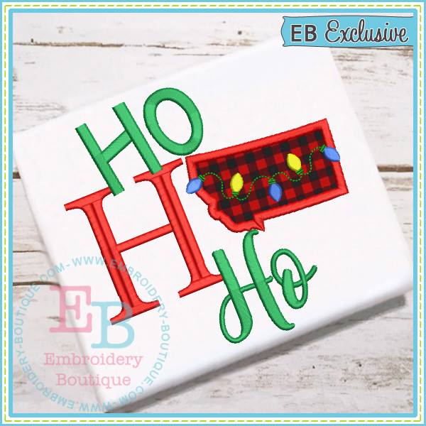 Ho Ho Ho Montana Applique, Applique