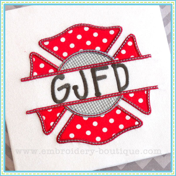 Split Maltese Cross Applique, Applique