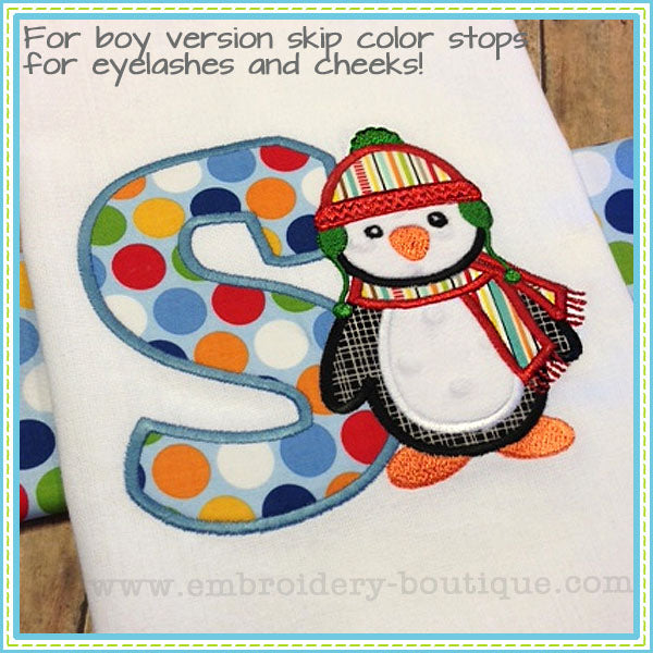 Penguin Applique Alphabet, Applique Alphabet