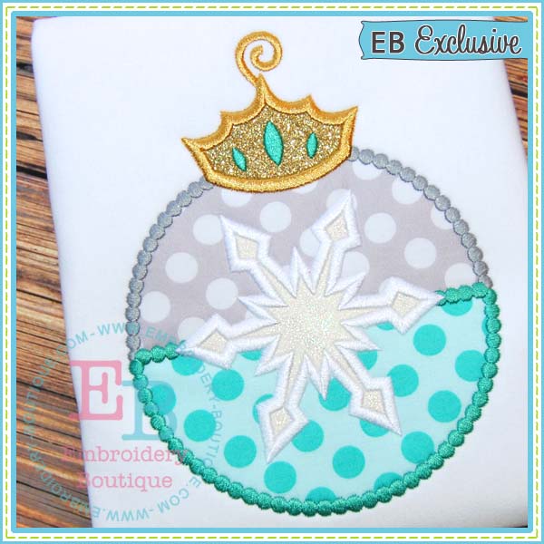 Snowflake Ornament Applique, Applique