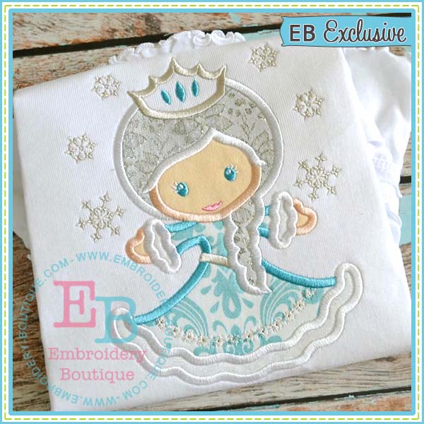 Winter Princess Applique, Applique