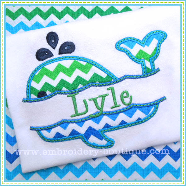 Split Whale Applique, Applique