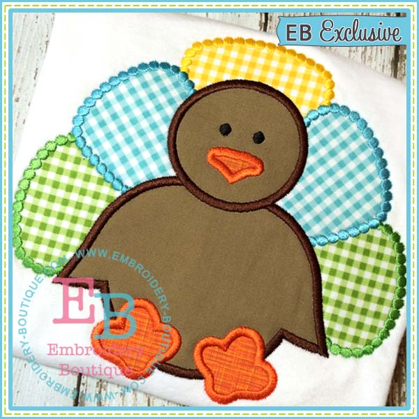 Dotted Turkey Boy Applique, Applique