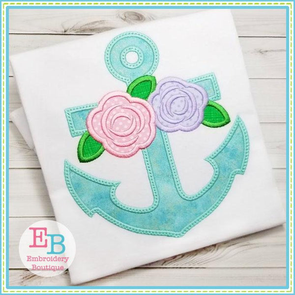 Anchor Roses Applique, Applique