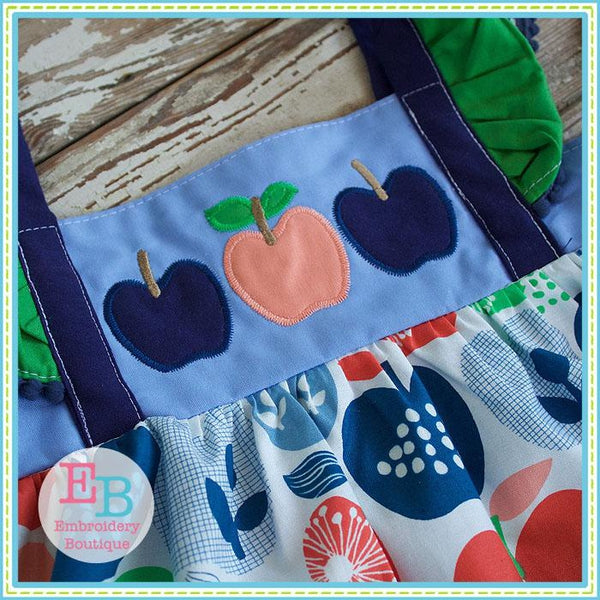 Apple Trio Zigzag Applique, Applique