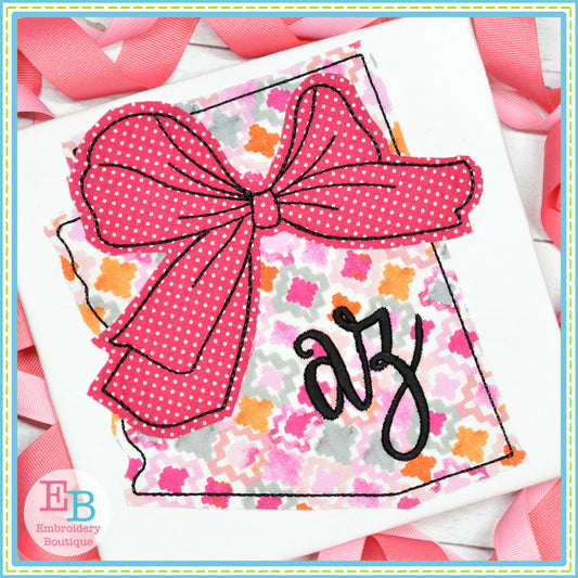 Big Bow Arizona Bean Stitch Applique, Applique