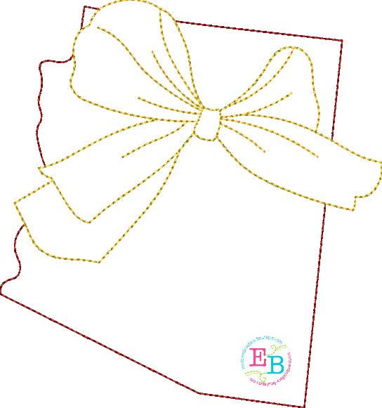 Big Bow Arizona Bean Stitch Applique, Applique