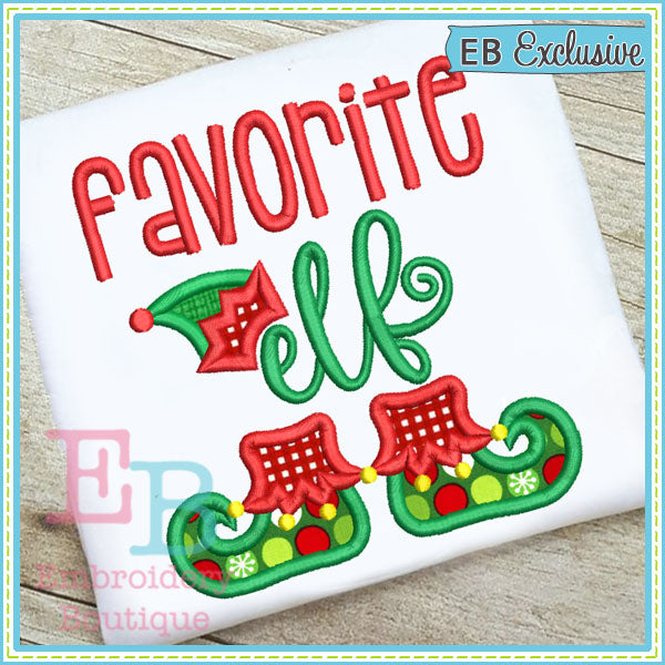 Favorite Elf Applique, Applique