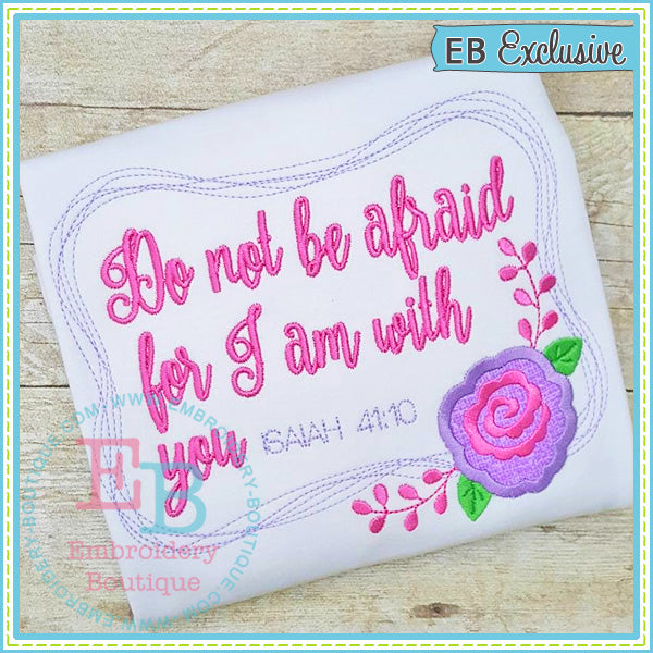 Do Not Be Afraid Design, Applique