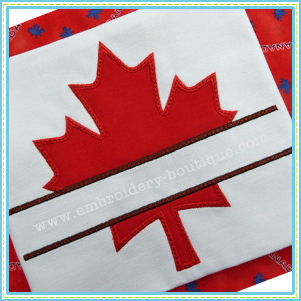 Split Maple Leaf Applique, Applique