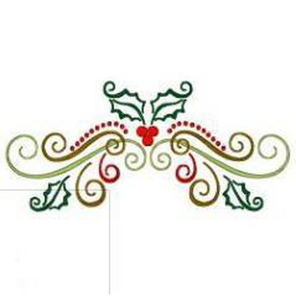 Big Holly Swirl Embriodery Design, Embroidery