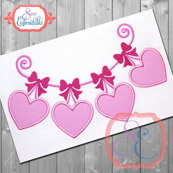 String of Hearts Applique, Applique