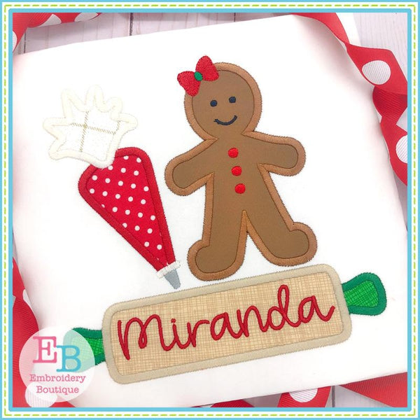 Baking Cookies Trio Applique, Applique