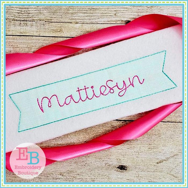 Banner Vintage Bean Stitch Applique, Applique