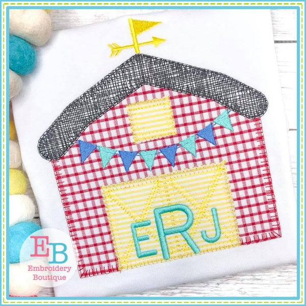 Barn Blanket Stitch Applique, Applique