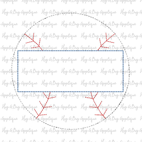 Baseball Box Bean Stitch Applique, Applique