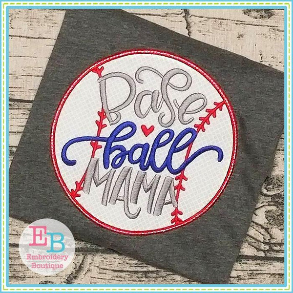 Baseball Mama Applique, Applique