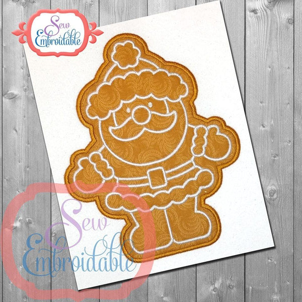 Ginger Santa Applique, Applique