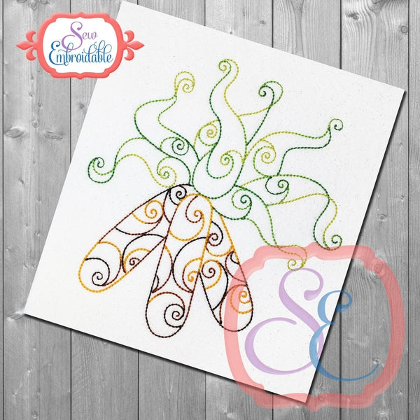 Corn Swirl Embroidery Design, Embroidery