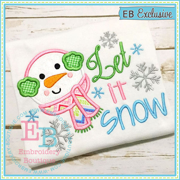 Let It Snow Applique, Applique