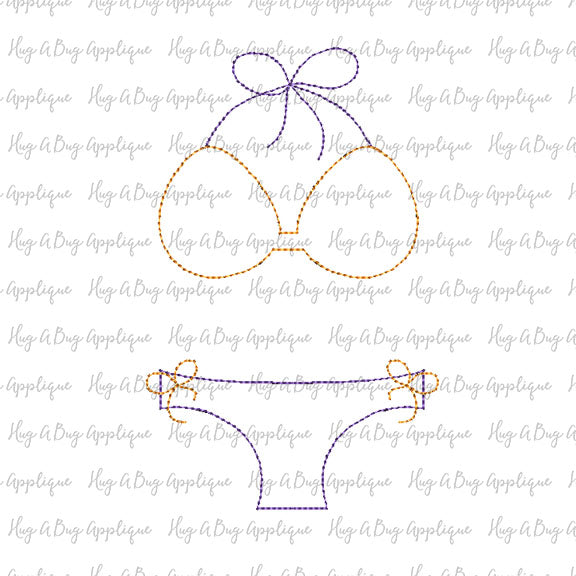 Bikini Bean Stitch Applique Design, Applique