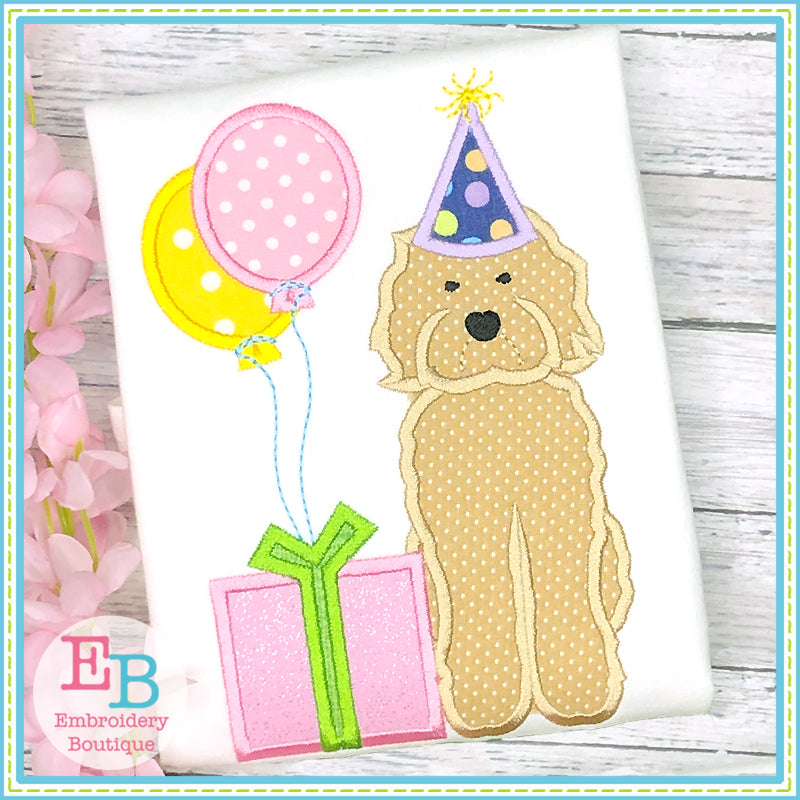Birthday Doodle Satin Applique, Applique