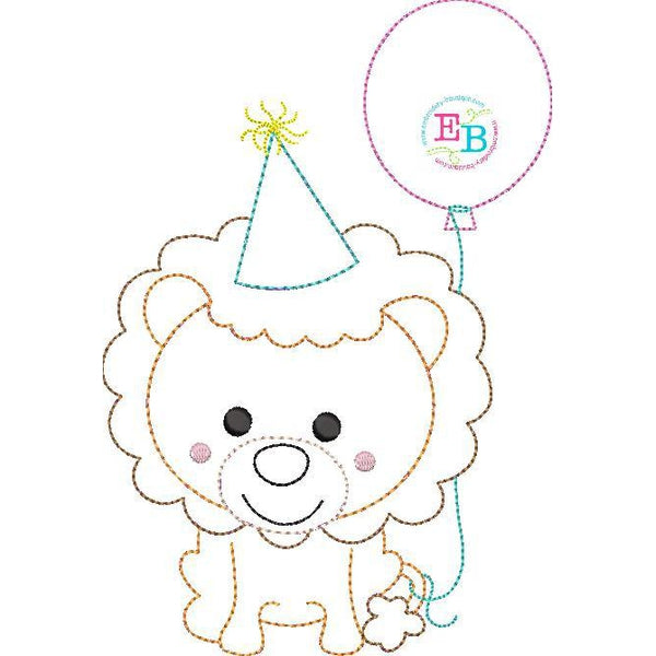 Birthday Lion Applique, Applique