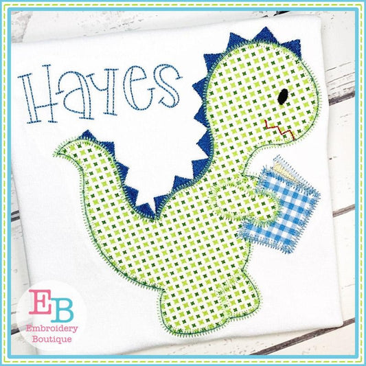 Reading Dinosaur Zigzag Applique, Applique