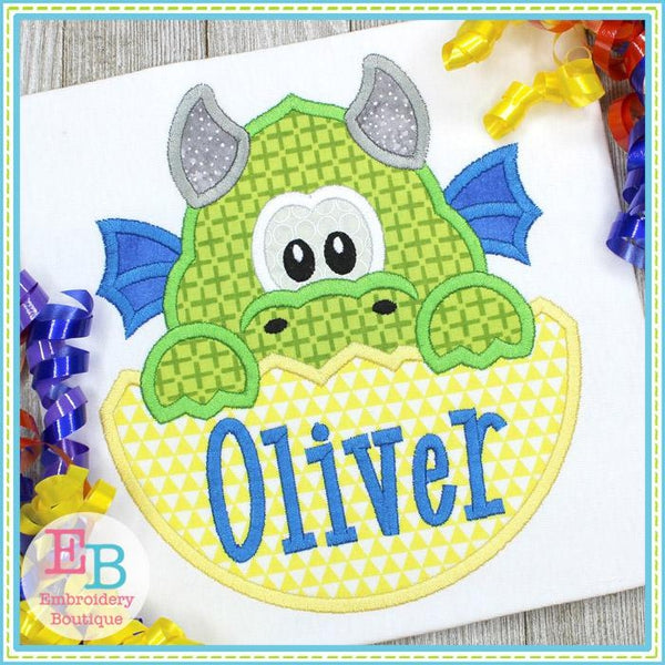 Dragon Boy In Egg Applique, Applique