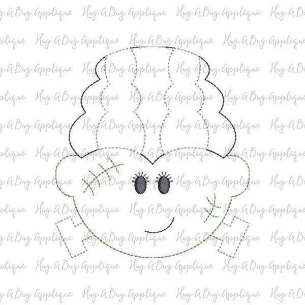 Bride of Frank Bean Stitch Applique Design, Applique