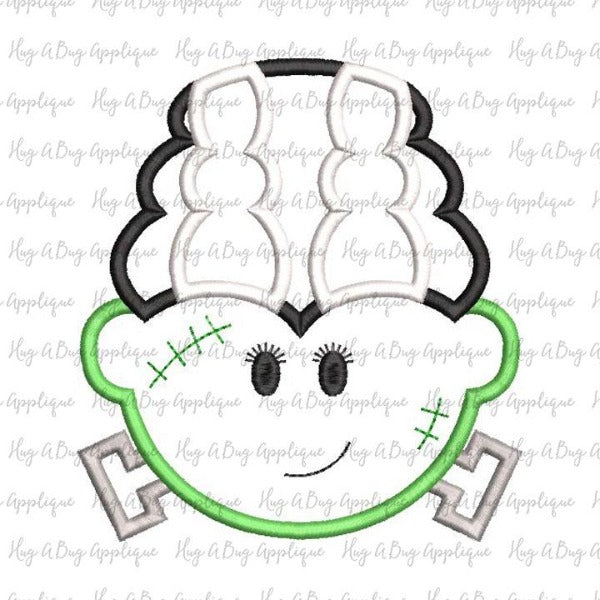 Bride Frank Satin Stitch Applique Design, Applique