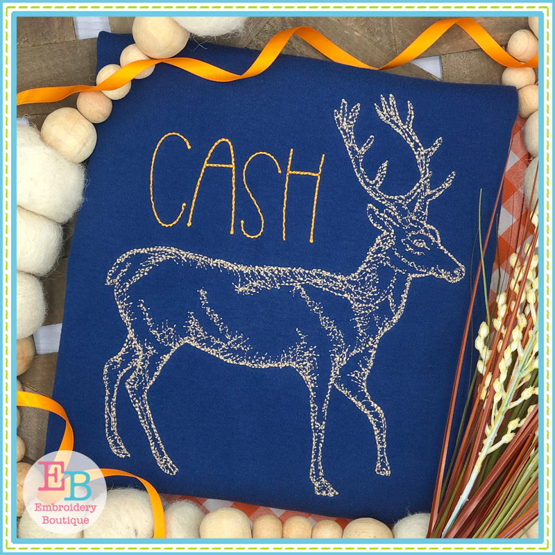 Buck Embroidery Design, Embroidery