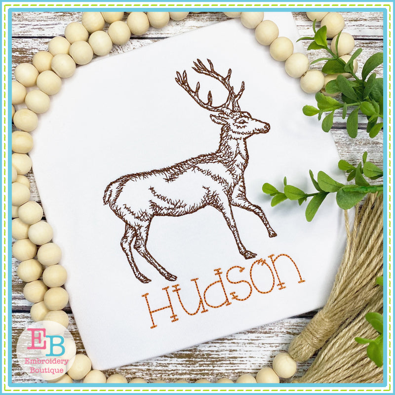 Buck Embroidery Design, Embroidery