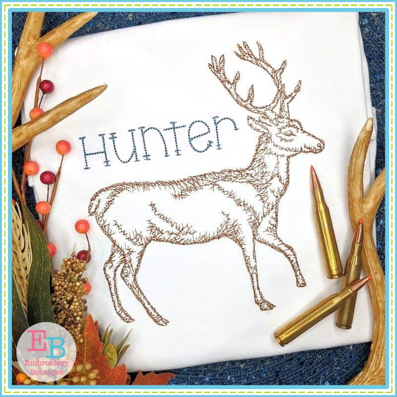 Buck Embroidery Design, Embroidery