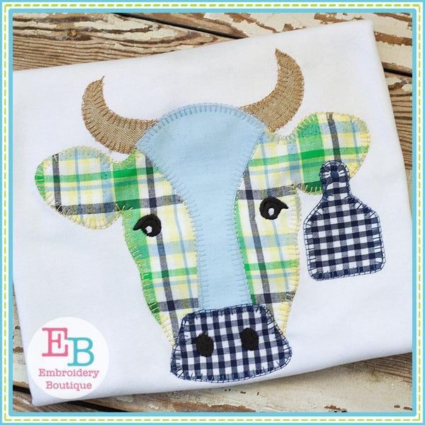 Bull Blanket Stitch Applique, Applique