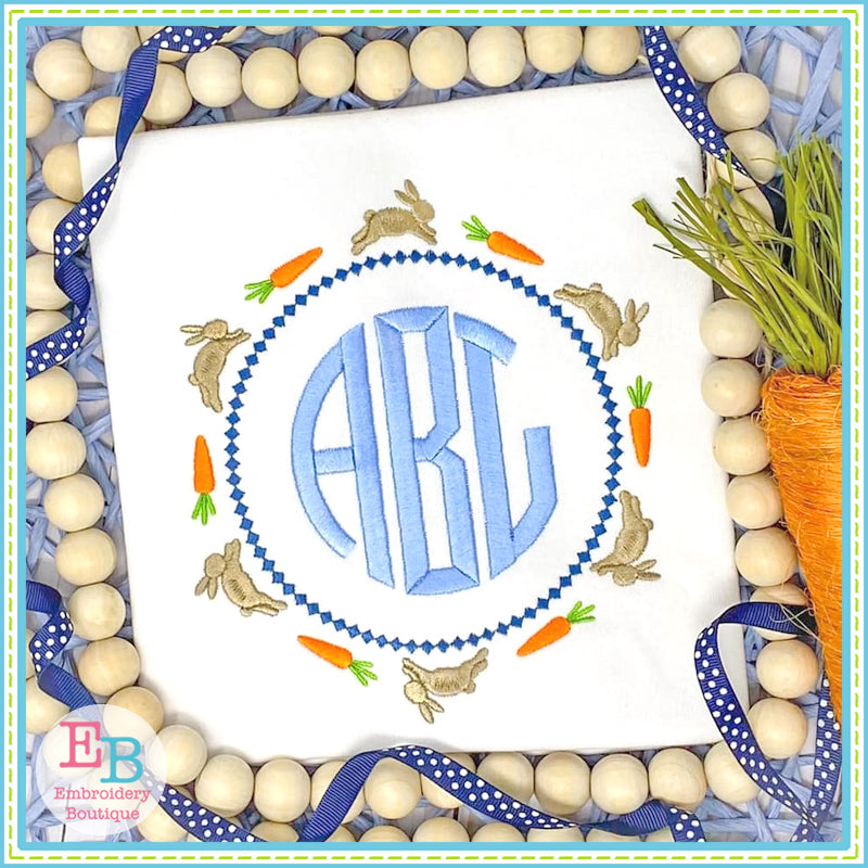 Bunny Carrot 2 Embroidery Frame, Embroidery