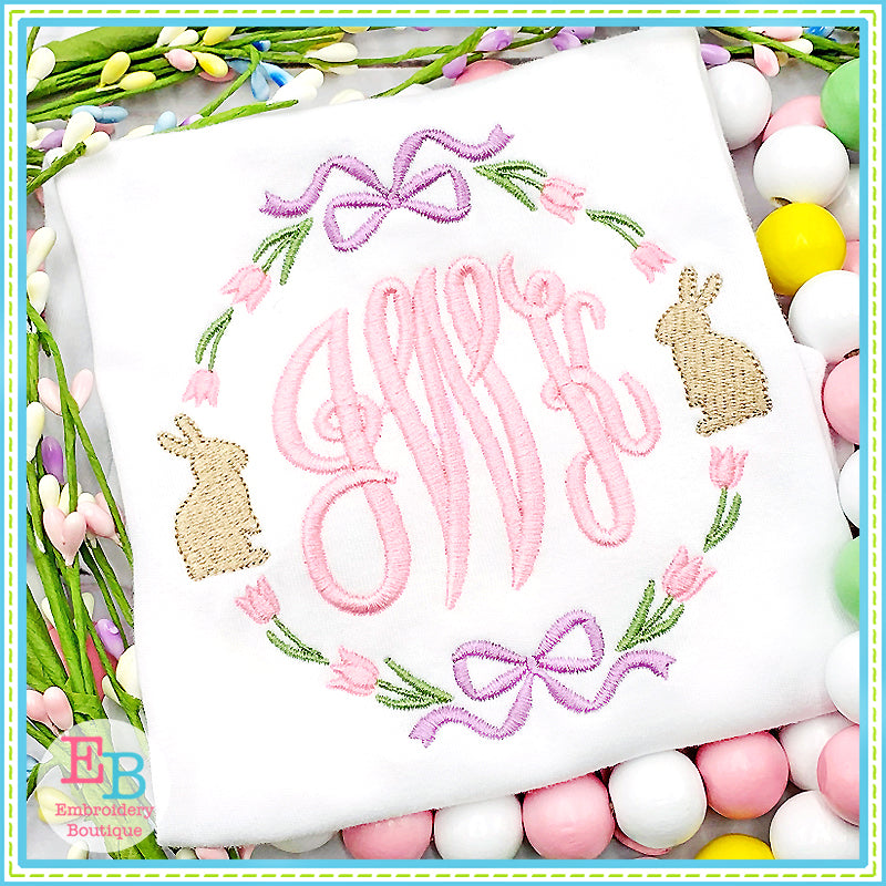 Bunny Tulip Embroidery Frame, Embroidery