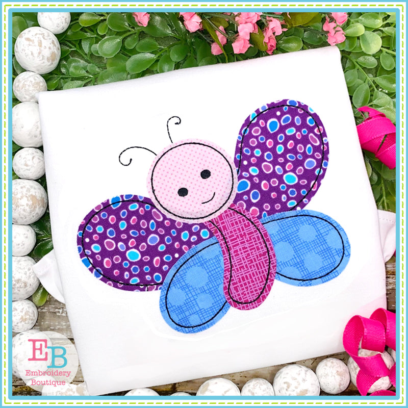 Butterfly 3 Bean Stitch Applique, Applique