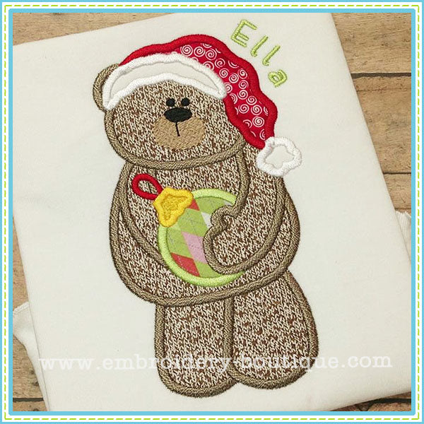 Ornament Bear Applique, Applique