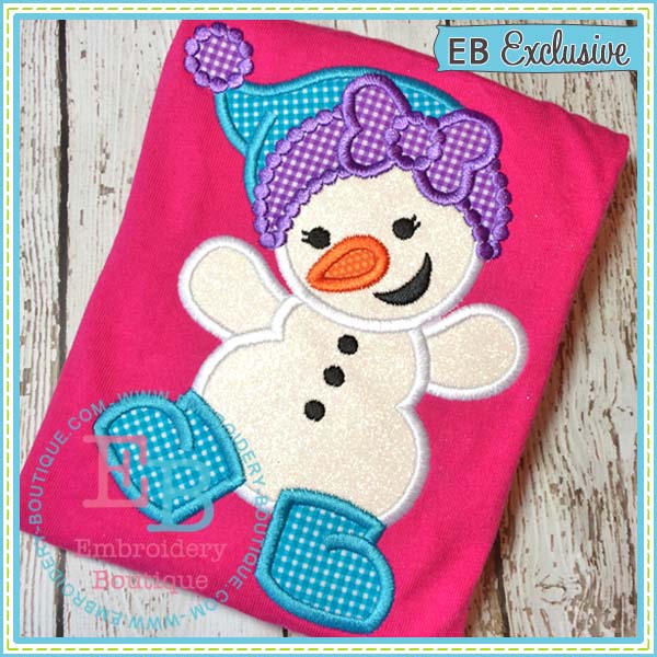 Snowgirl Applique, Applique