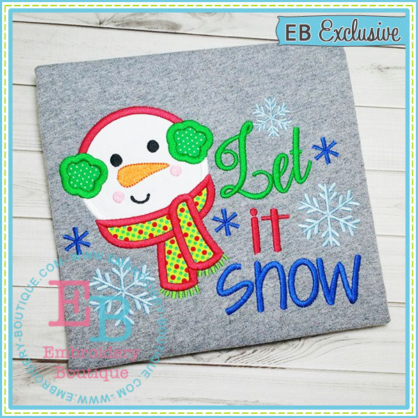 Let It Snow Applique, Applique