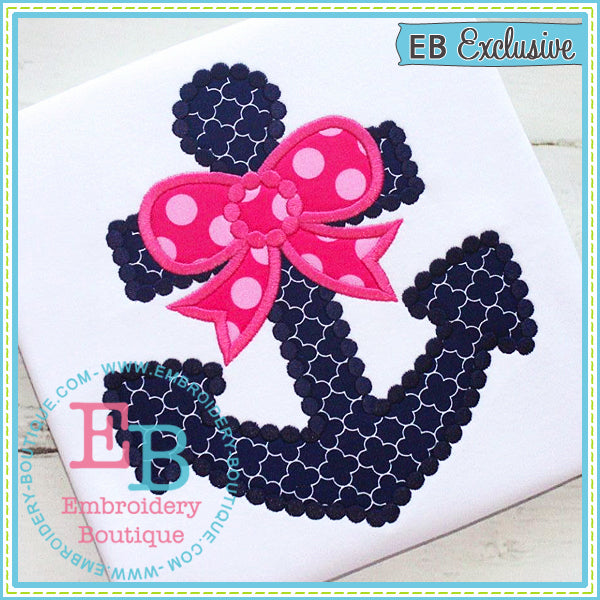 Dotted Anchor Applique, Applique