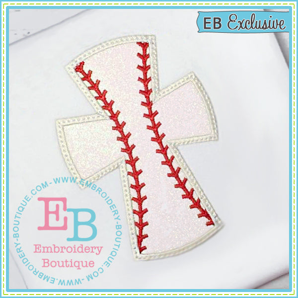 Baseball Cross Applique, Applique