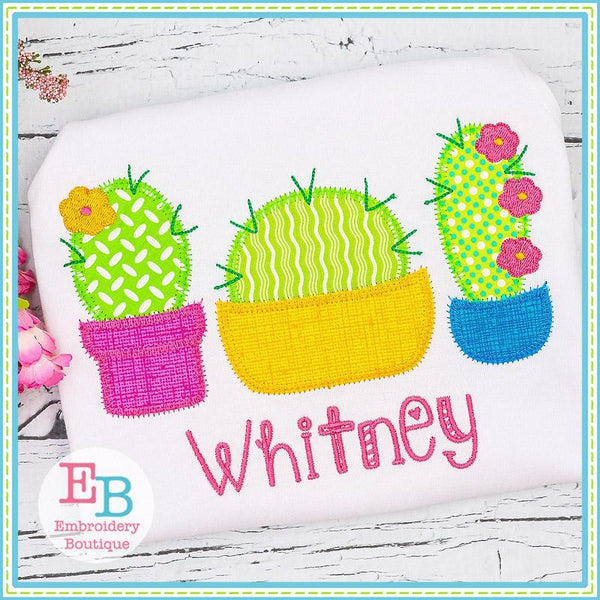 Cactus Trio Applique, Applique