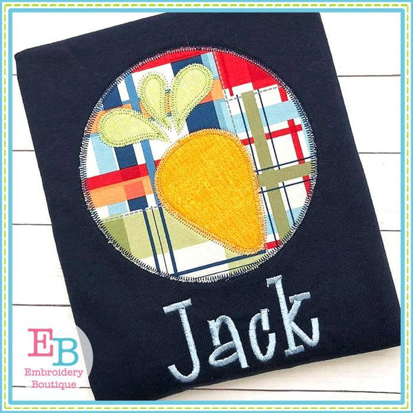 Carrot Circle Zigzag Applique, Applique