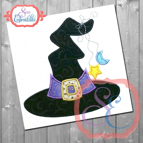 Wacky Witch Hat Applique, Applique