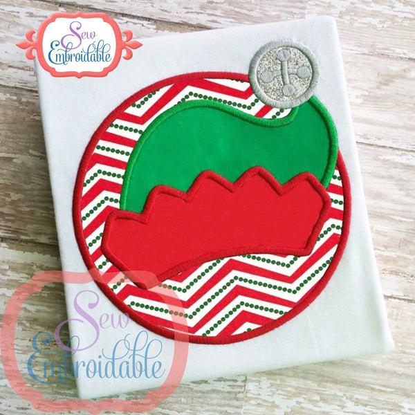 Circle Elf Hat Applique, Applique